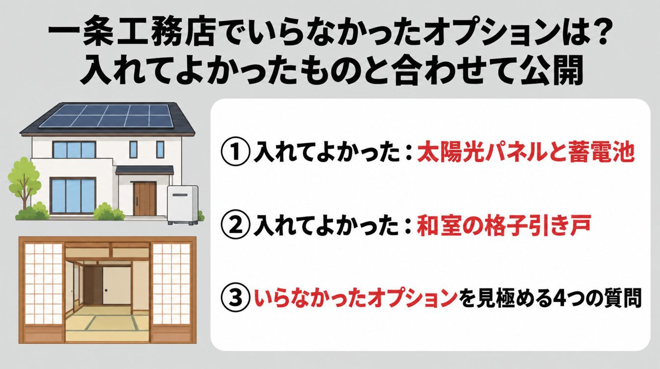 一条工務店でいらなかったオプションは?入れてよかったものと合わせて公開