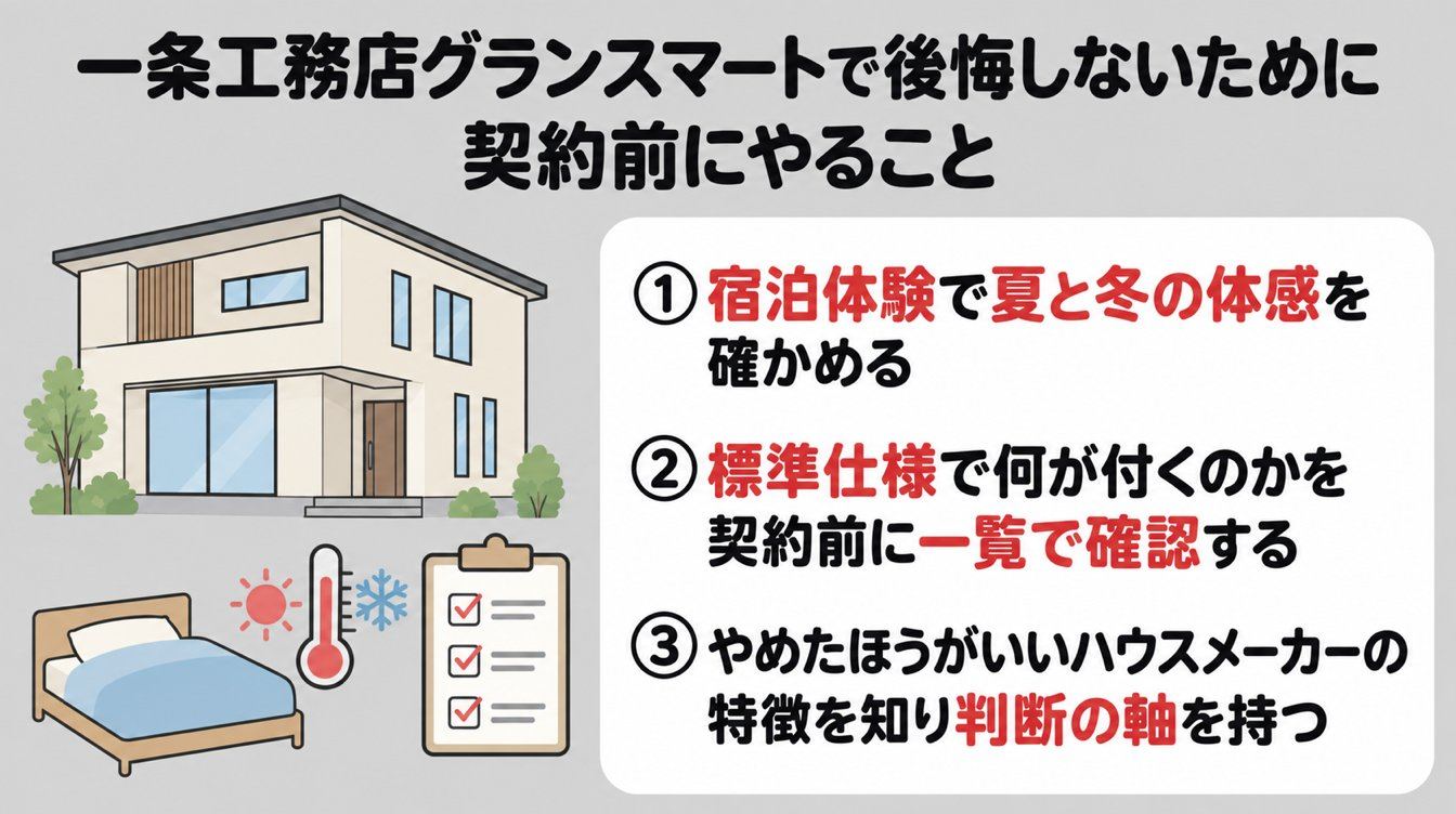 一条工務店グランスマートで後悔しないために契約前にやること