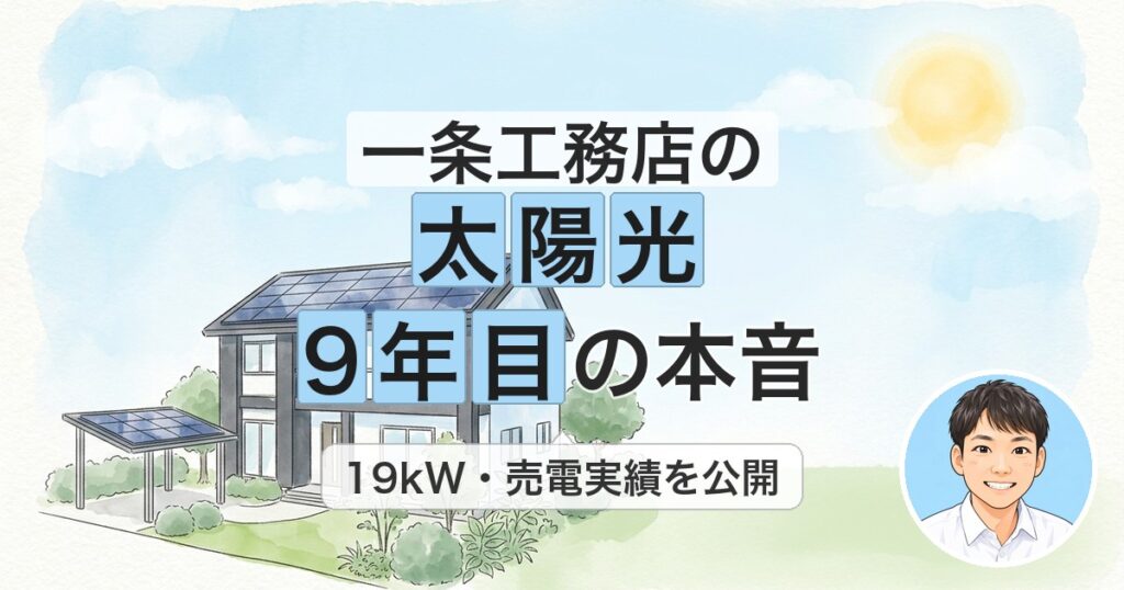 一条工務店の 太陽光 9年目の本音