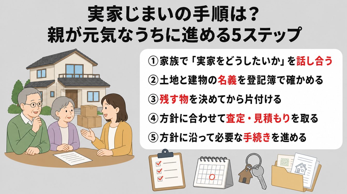 実家じまいの手順は？親が元気なうちに進める5ステップ