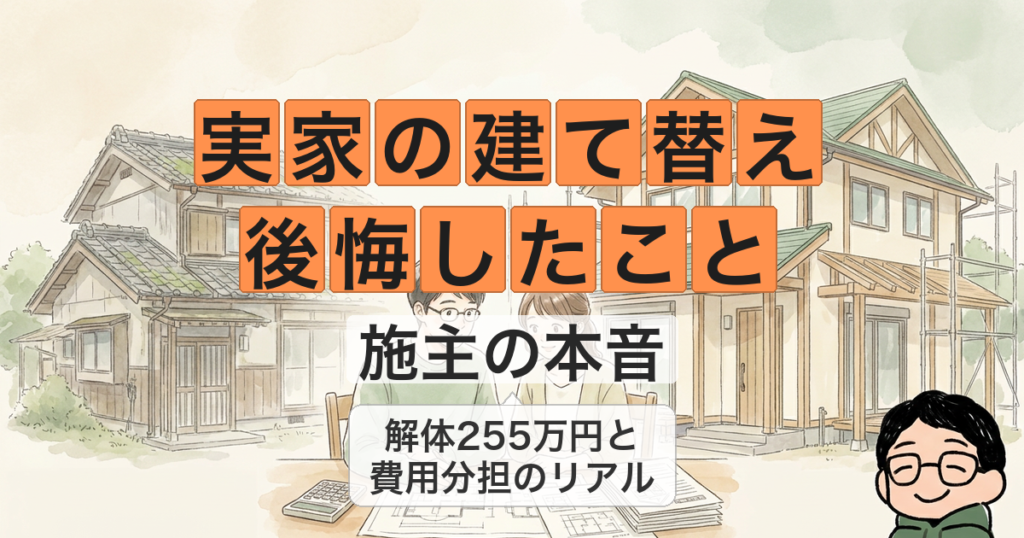 実家の建て替え 後悔したこと 施主の本音