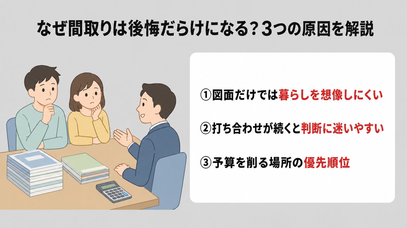 なぜ間取りは後悔だらけになる？3つの原因を解説
