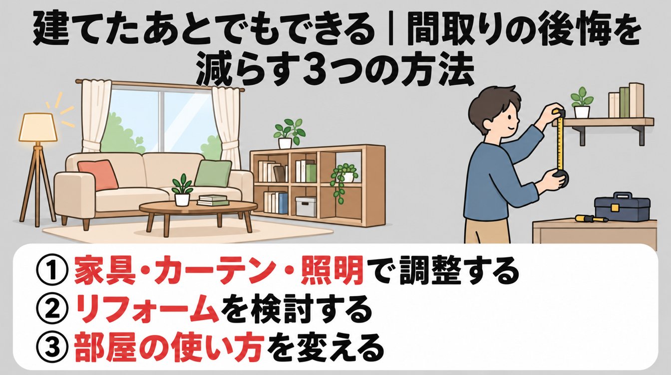建てたあとでもできる｜間取りの後悔を減らす3つの方法