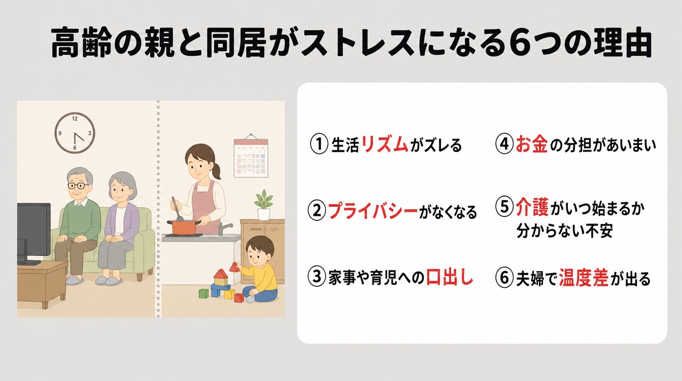 高齢の親と同居がストレスになる6つの理由