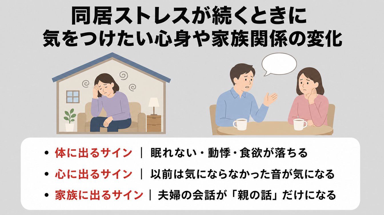 同居ストレスが続くときに気をつけたい心身や家族関係の変化