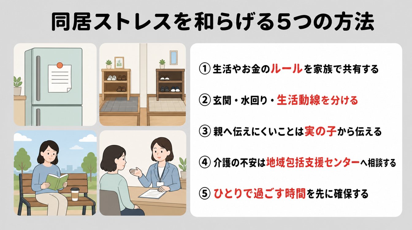 同居ストレスを和らげる5つの方法