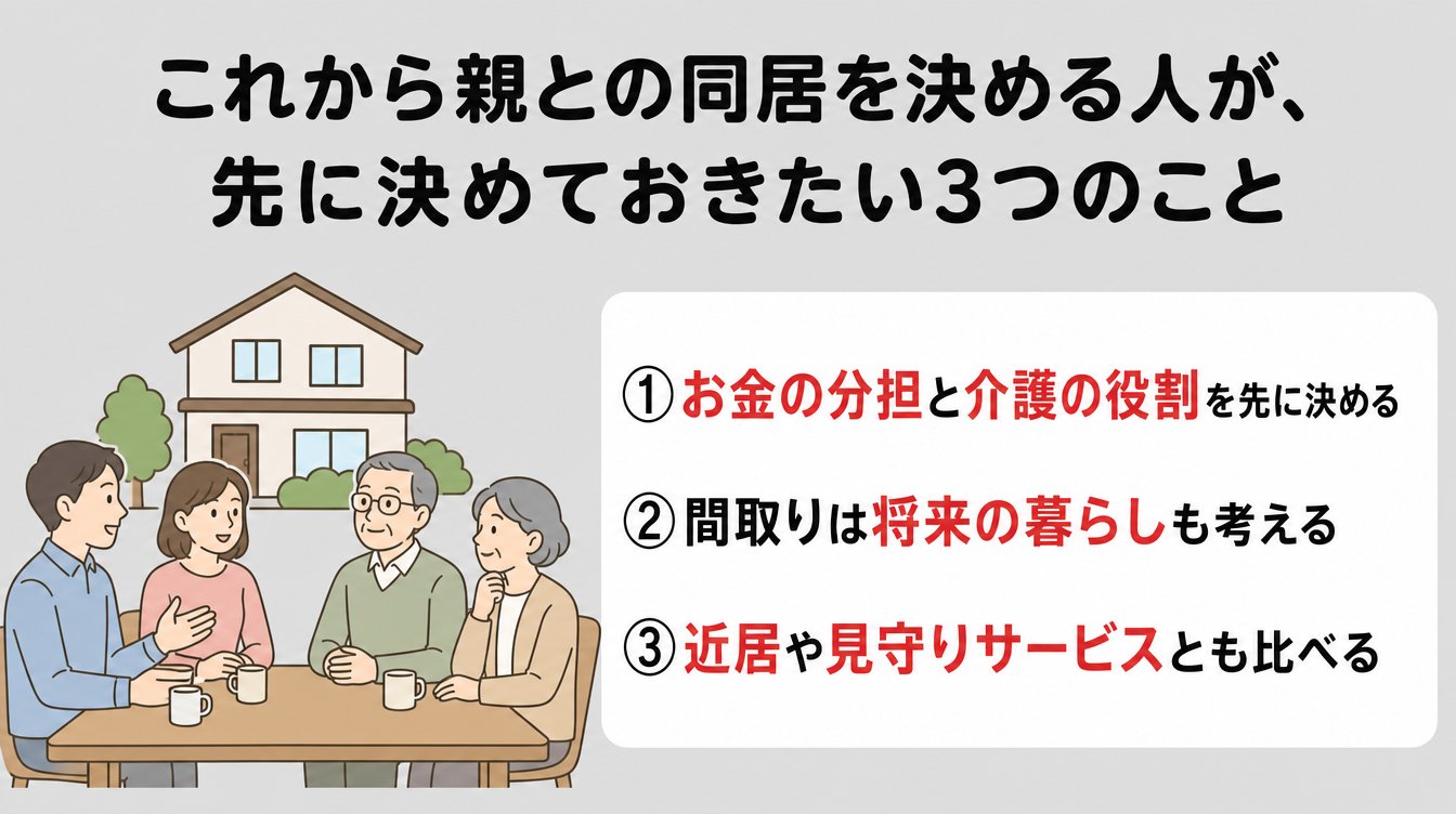 これから親との同居を決める人が、先に決めておきたい3つのこと