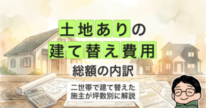 土地ありの 建て替え費用 総額の内訳